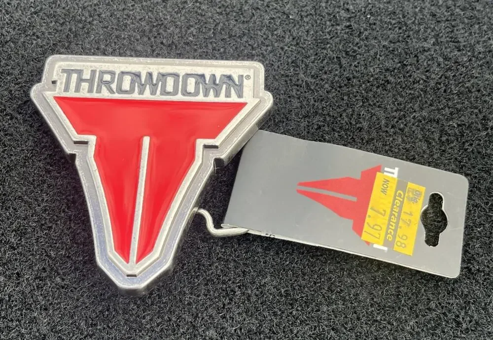 Vintage Throw down Belt Buckle Red Rare NWT UFC MMA